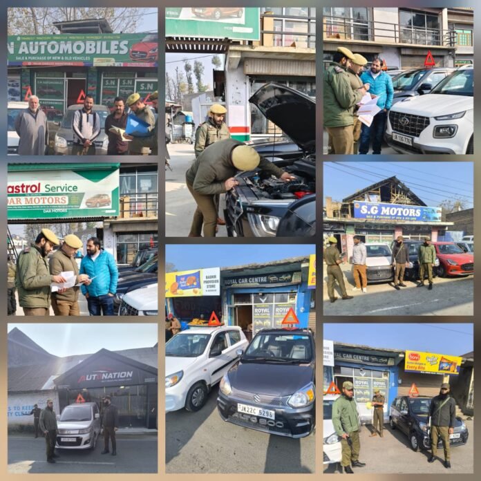Awantipora Police conducting vehicle transaction inquiry